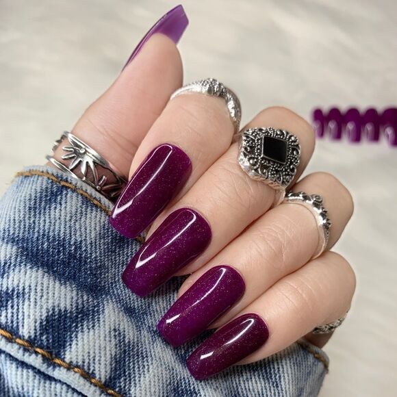 Purple Heart Custom Press On Nails | High Quality Nails | Handmade - Picture 1 of 12